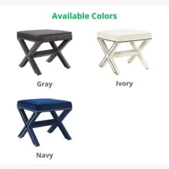 Other Bench In Gray Fabric W/ Elegant Nailhead Trim