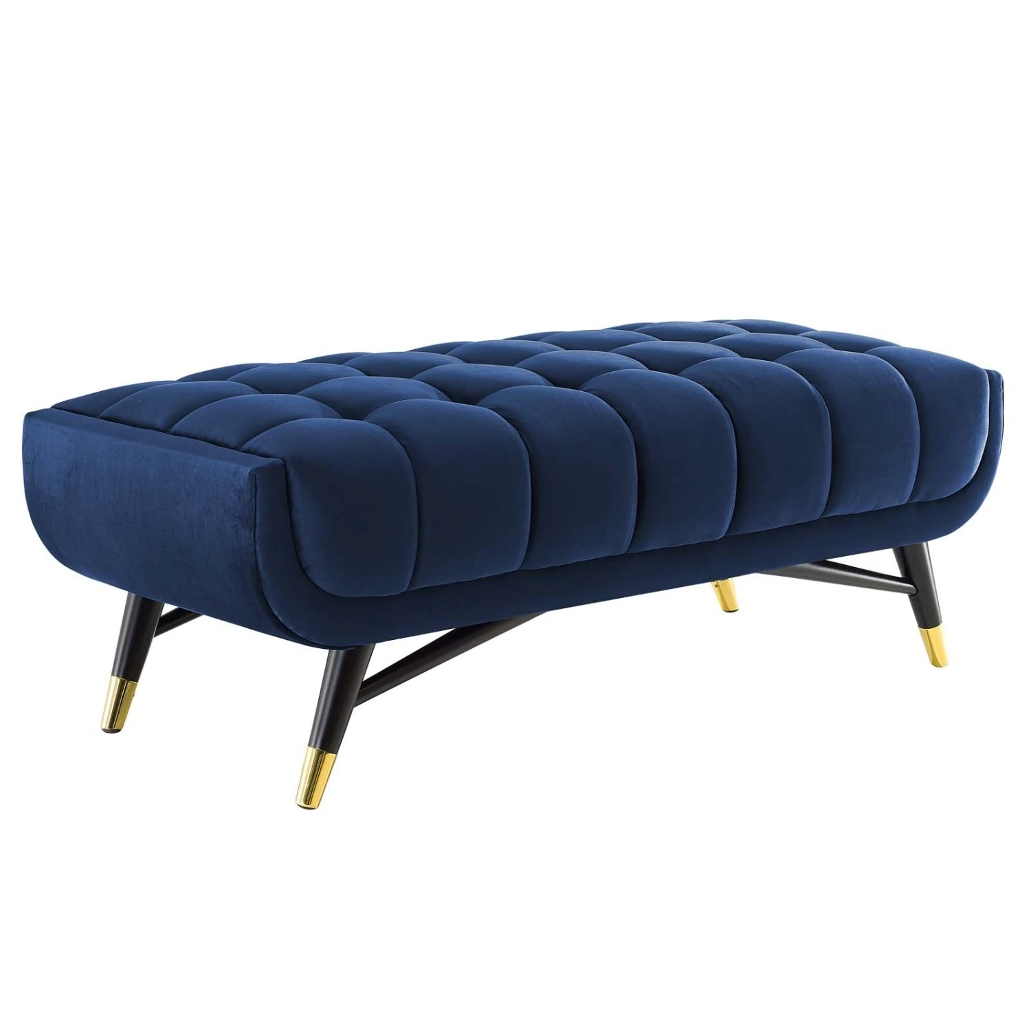 Other 47.5" Bench In Midnight Blue Velvet Upholstery - Image 4