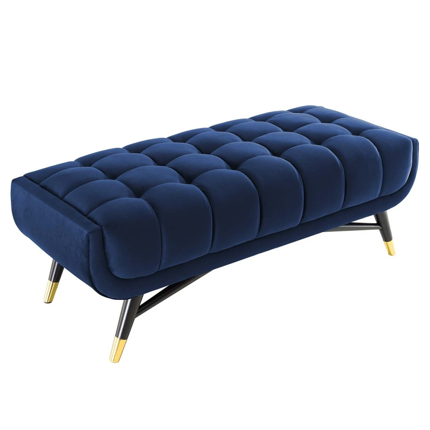 Other 47.5" Bench In Midnight Blue Velvet Upholstery - Image 7