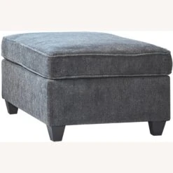Other Ottoman In Dark Grey Chenille Upholstery