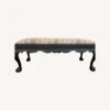 Antique Clawfoot Bench Upholstered Bench