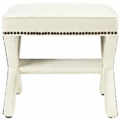 Other Bench In Ivory Fabric W/ Elegant Nailhead Trim