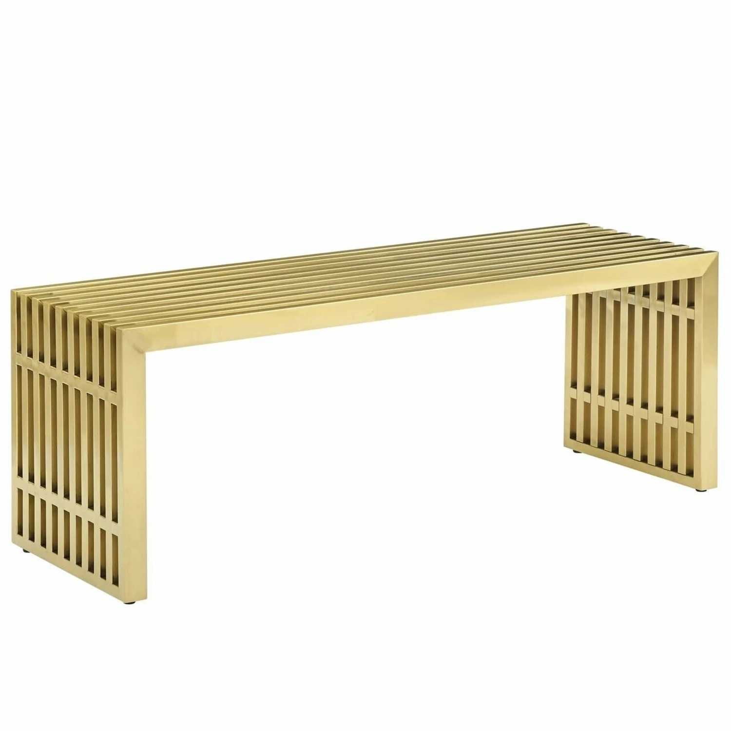 Other Modern Bench In Gold Stainless Steel Base - Image 8