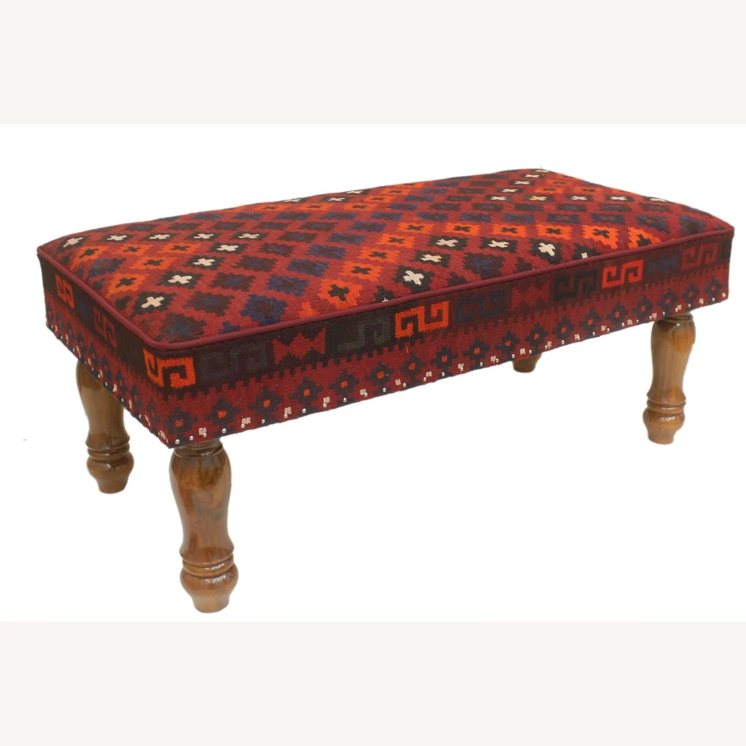 Arshs Urban Trevino Handmade Kilim Upholstered Settee - Image 2