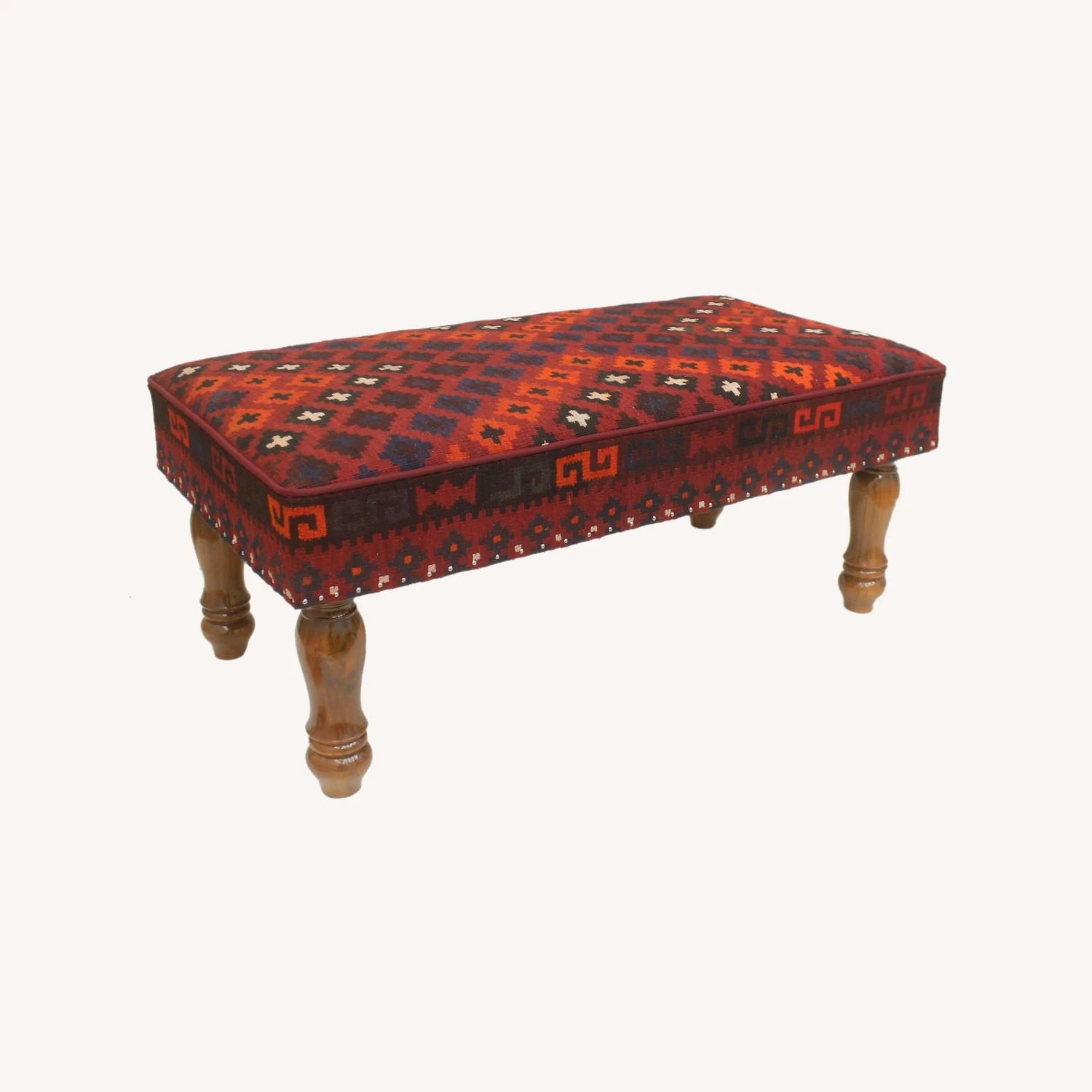 Arshs Urban Trevino Handmade Kilim Upholstered Settee - Image 8