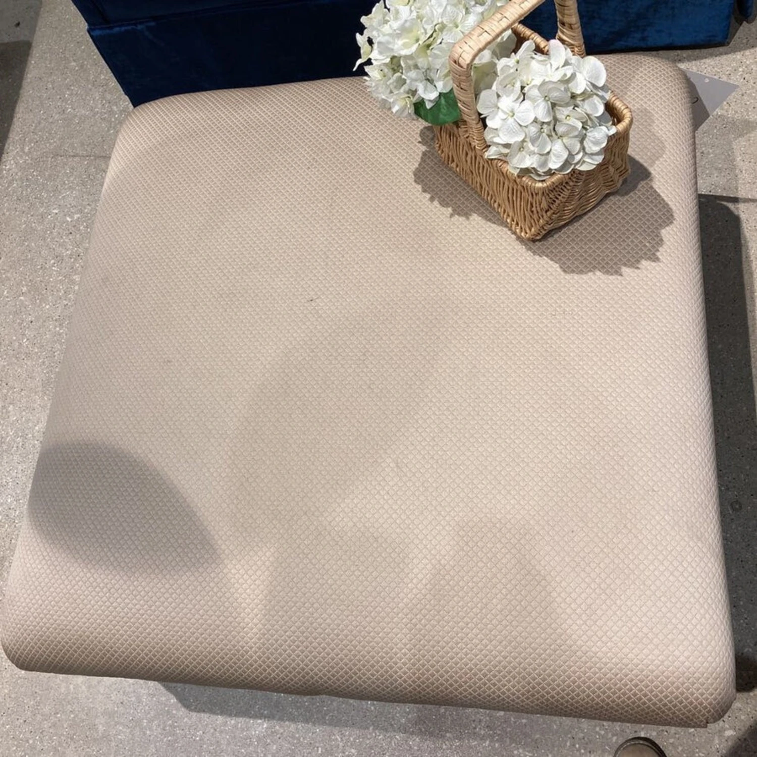 Other Square Upholstered Ottomans Beige - Image 8