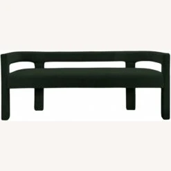 Other Modern Style Bench In Green Boucle Fabric