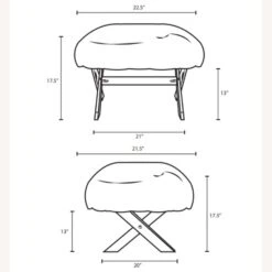 Other Bench In White Sheepskin & Clear Acrylic Base