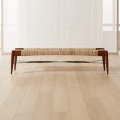 CB2 Wrap Large Natural Bench