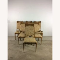 MCM Set Of 6 Dining Chairs With Vintage Upholstery