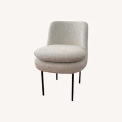 West Elm Sherpa Modern Curved Dining Chair