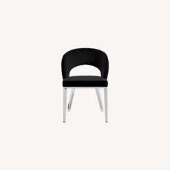 Other Dining Chair In Black Velvet W/ Rounded Back