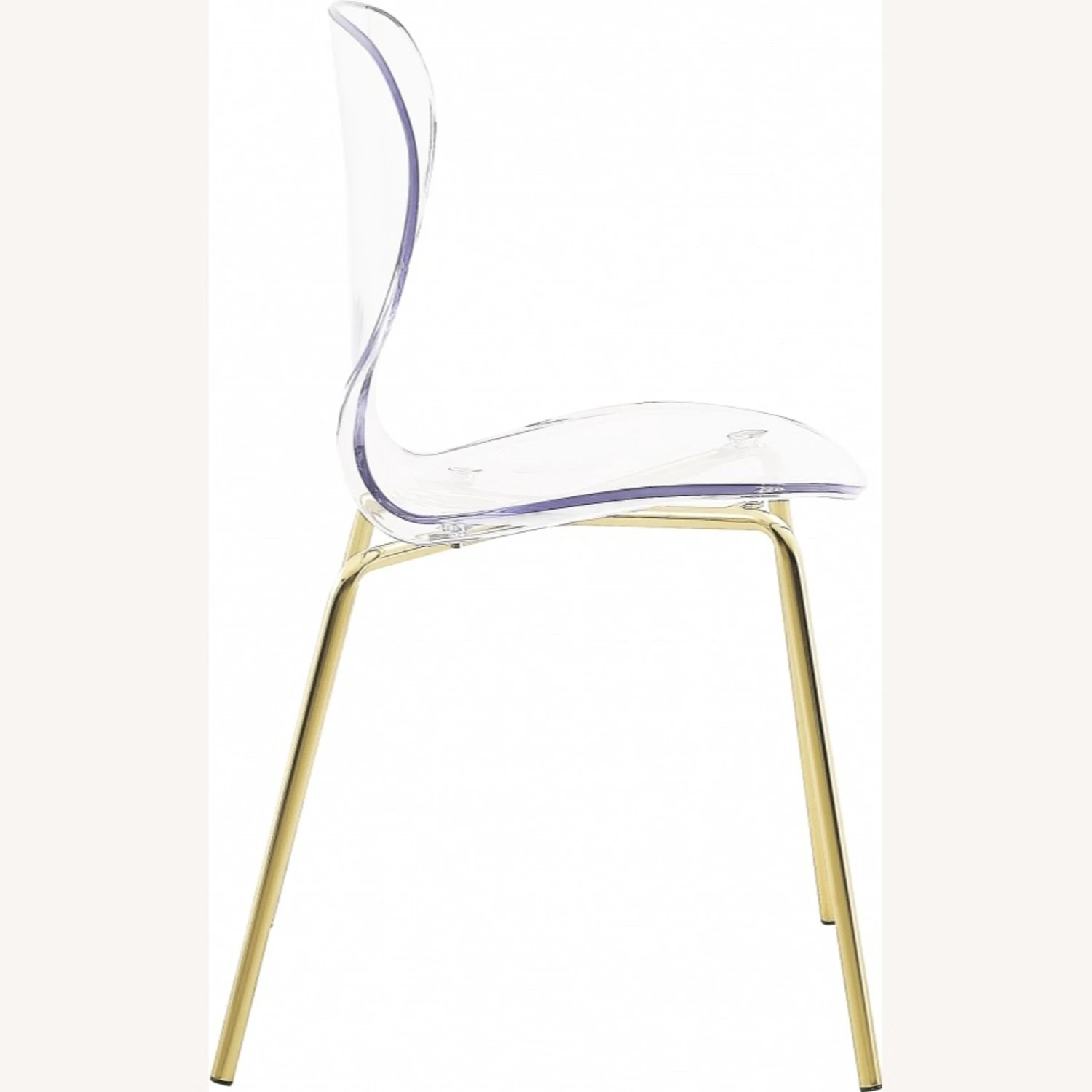 Other Dining Chair In Polycarbonate & Gold Metal Frame - Image 2