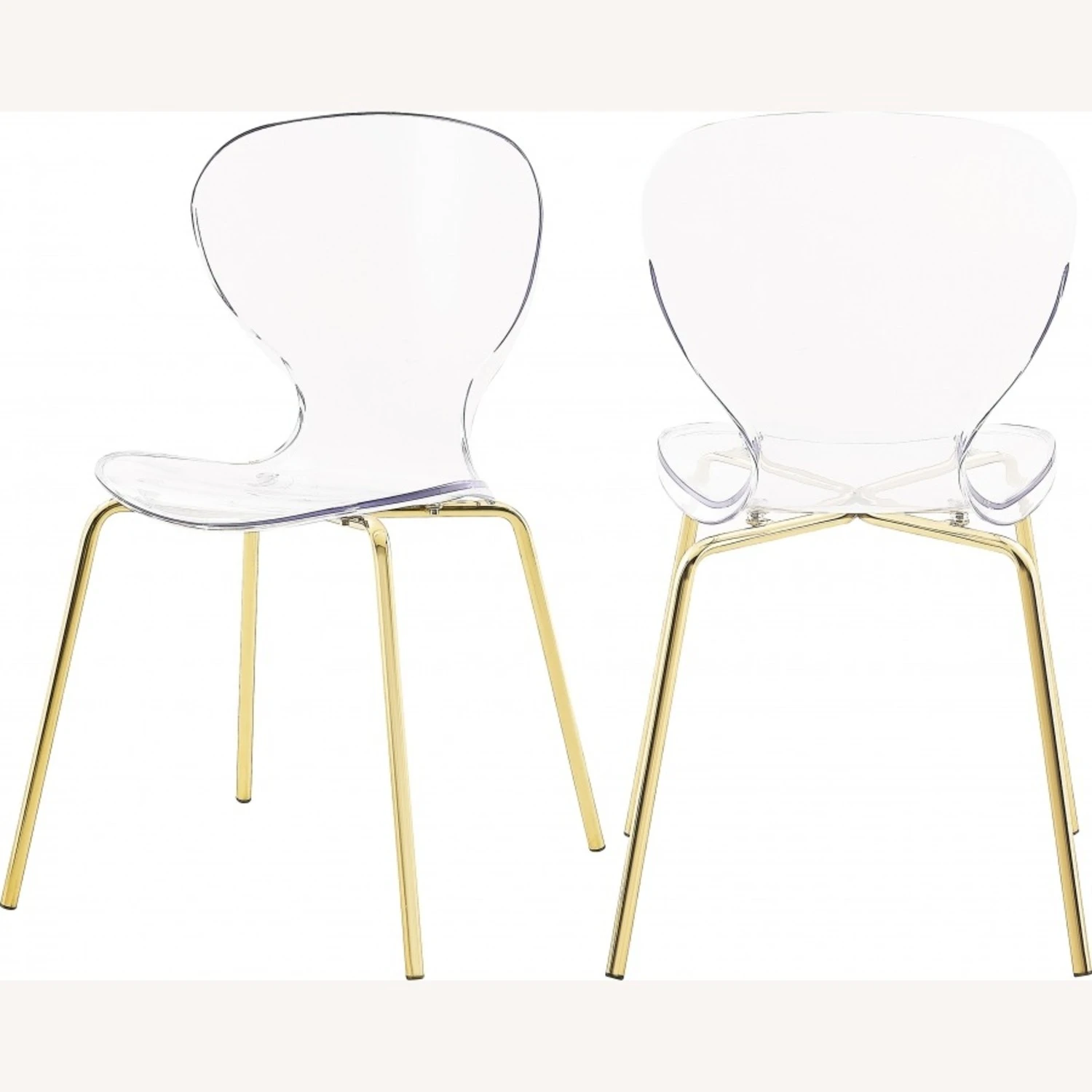 Other Dining Chair In Polycarbonate & Gold Metal Frame - Image 5