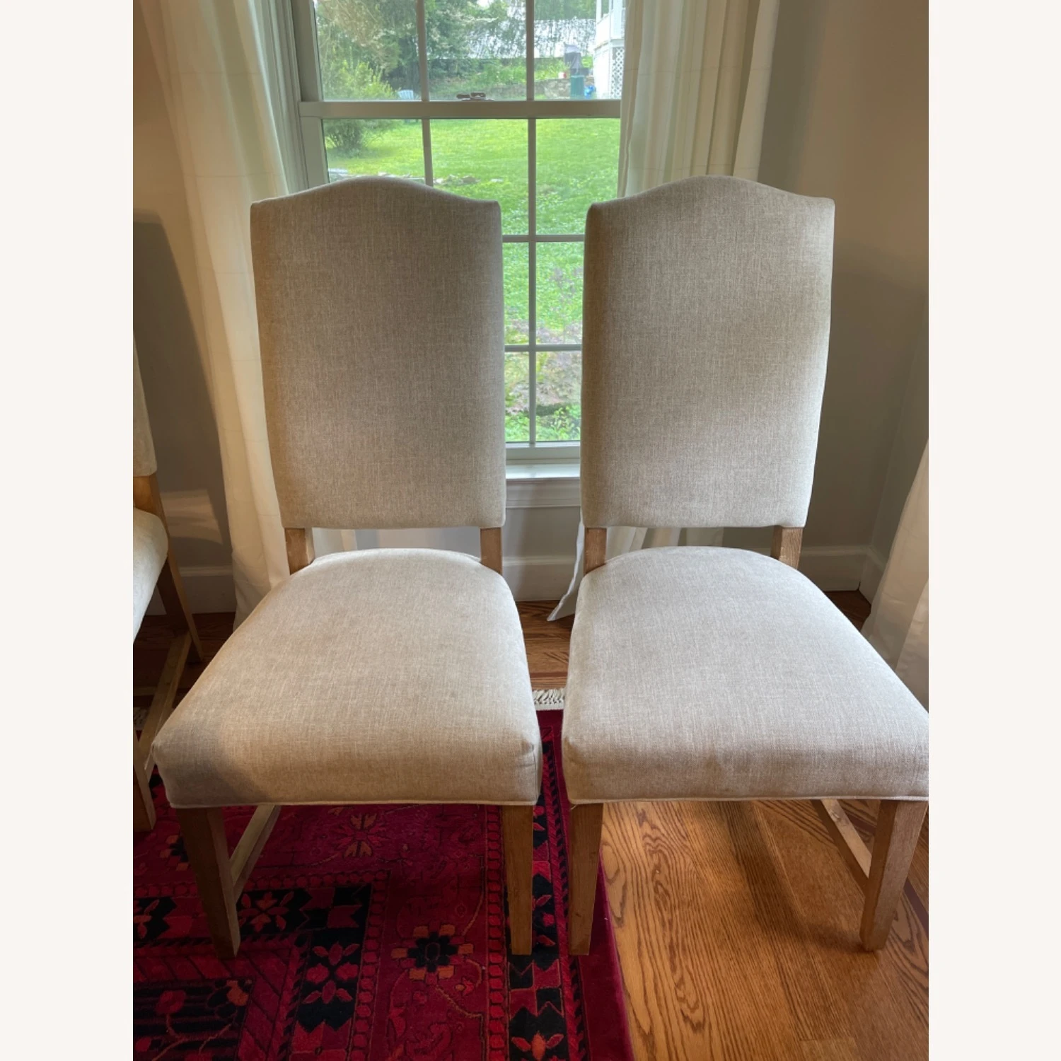 8 Pottery Barn Pebble Dining Chairs - Image 9
