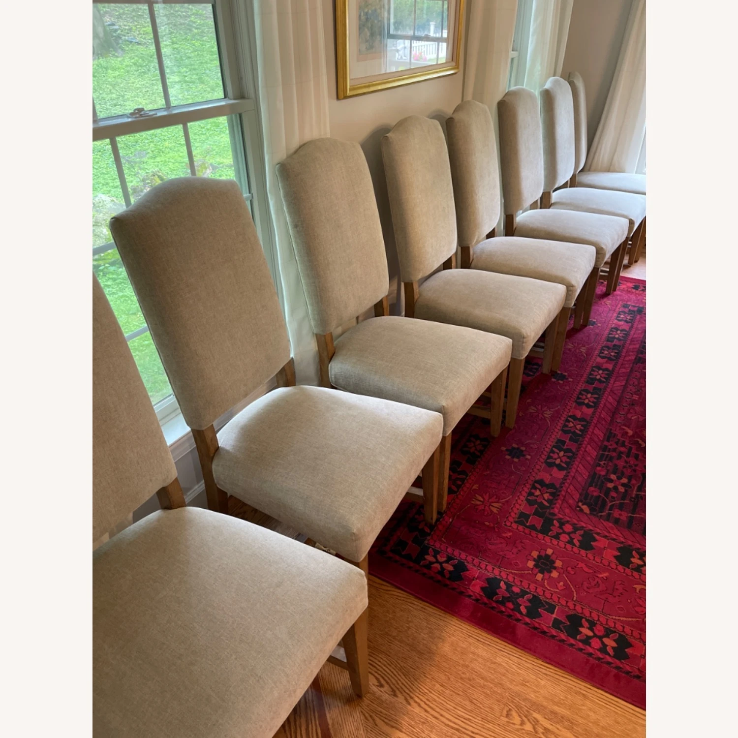 8 Pottery Barn Pebble Dining Chairs - Image 14