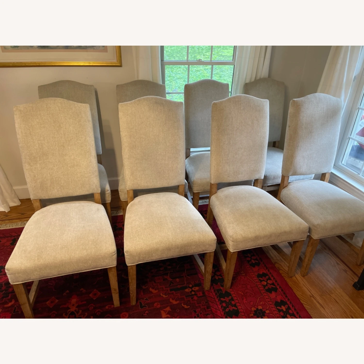 8 Pottery Barn Pebble Dining Chairs - Image 17