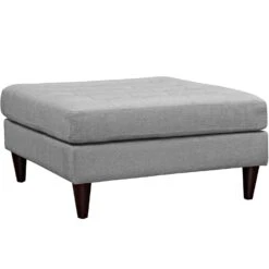 Other Ottoman In Light Gray Fabric Upholstery