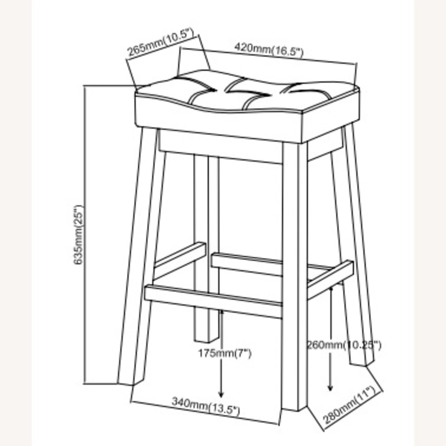 Other Counter Height Stool In Black & Cappuccino Finish