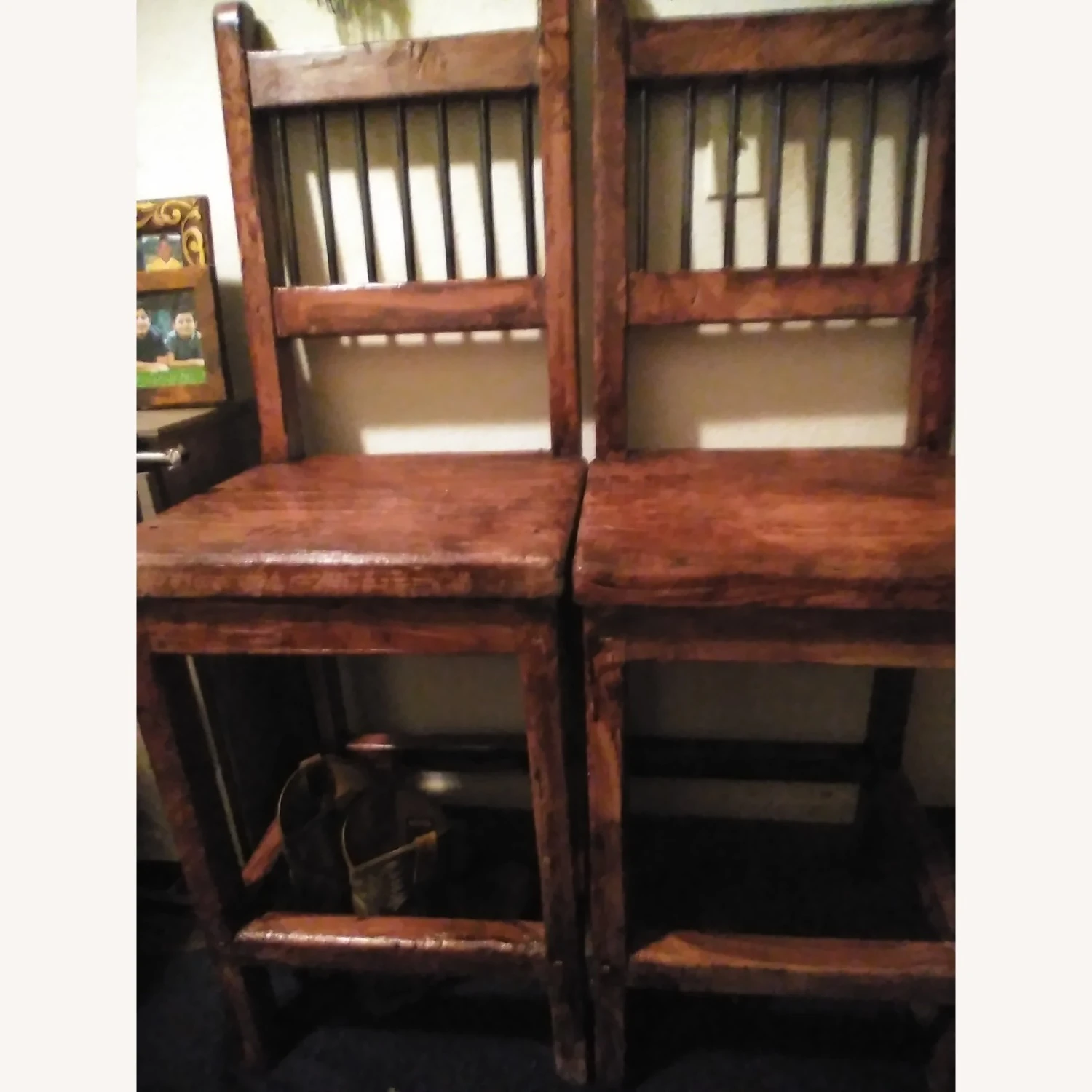 Three Hands Handmade Chairs From 1800's - Image 3