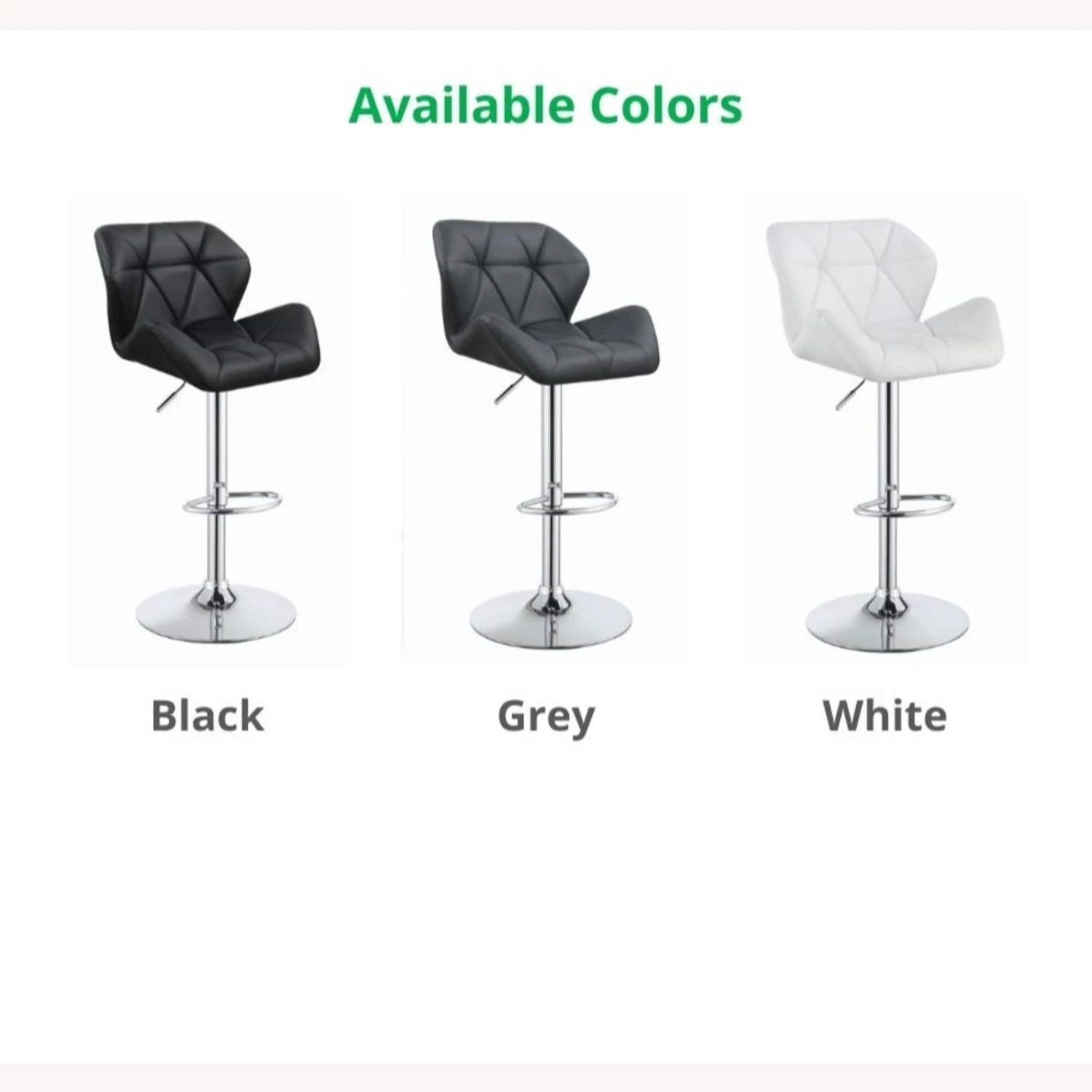 Other Adjustable Bar Stool In Black Faux Leather Finish - Image 6