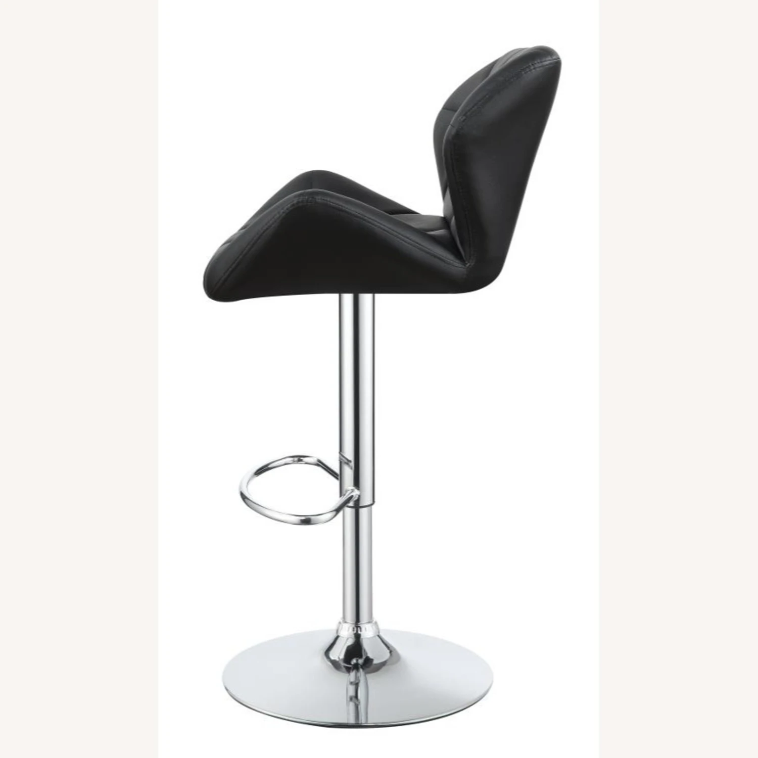 Other Adjustable Bar Stool In Black Faux Leather Finish - Image 7