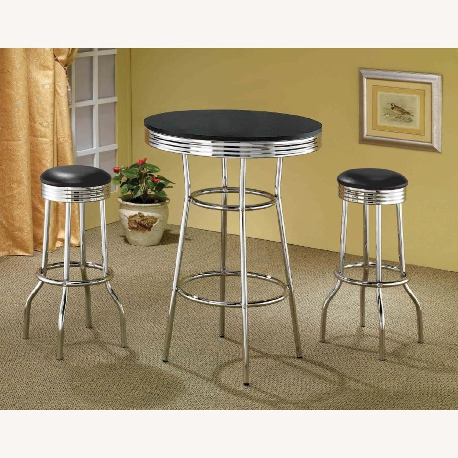 Other Bar Stool In High Gloss Black Lacquer Top