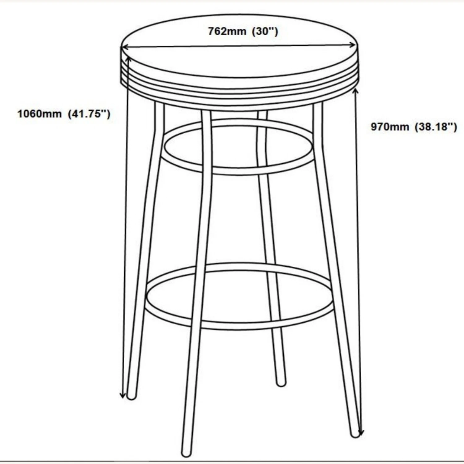 Other Bar Stool In High Gloss Black Lacquer Top - Image 3