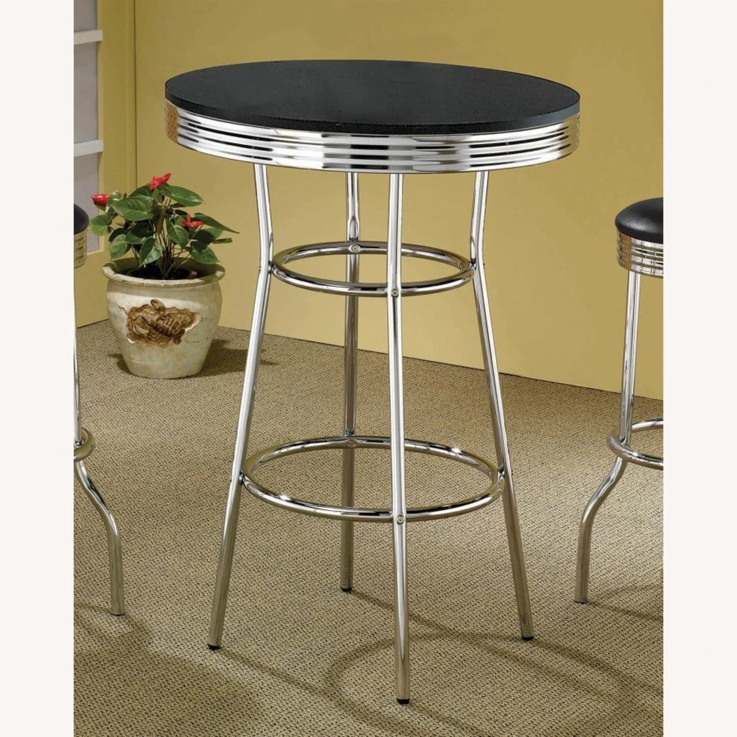 Other Bar Stool In High Gloss Black Lacquer Top - Image 5