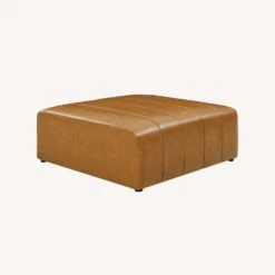 Other Ottoman In Tan Vegan Leatherette Upholstery Finish