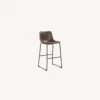 Other Bar Stool Bucket Style In 2-Tone Brown Leather
