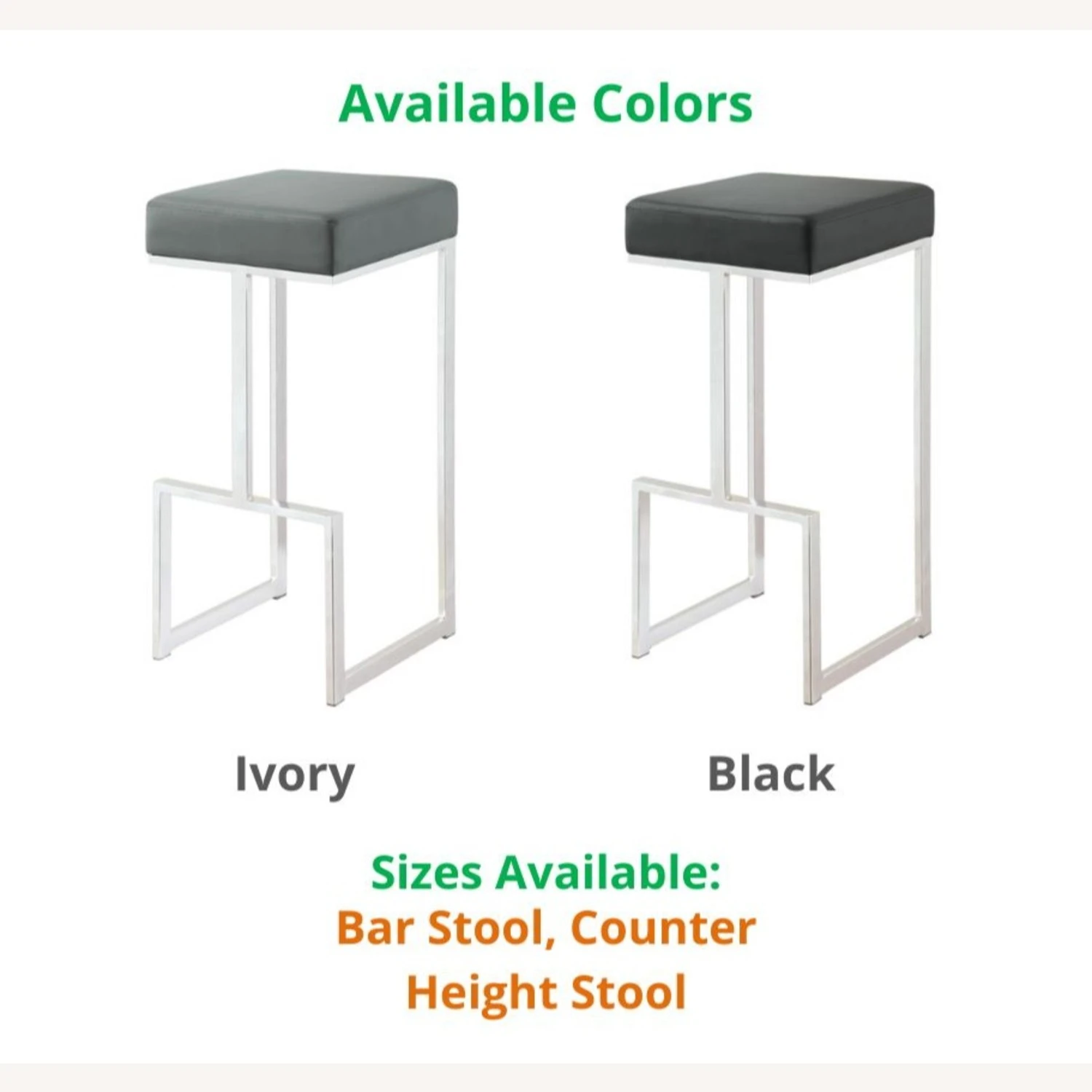 Other Bar Stool In Grey Faux Leather & Chrome Base - Image 5