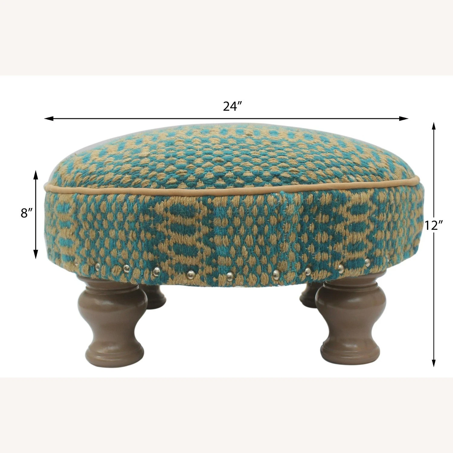 Urban Kilim Upholstered Handmade Cocktail Ottoman - Image 7