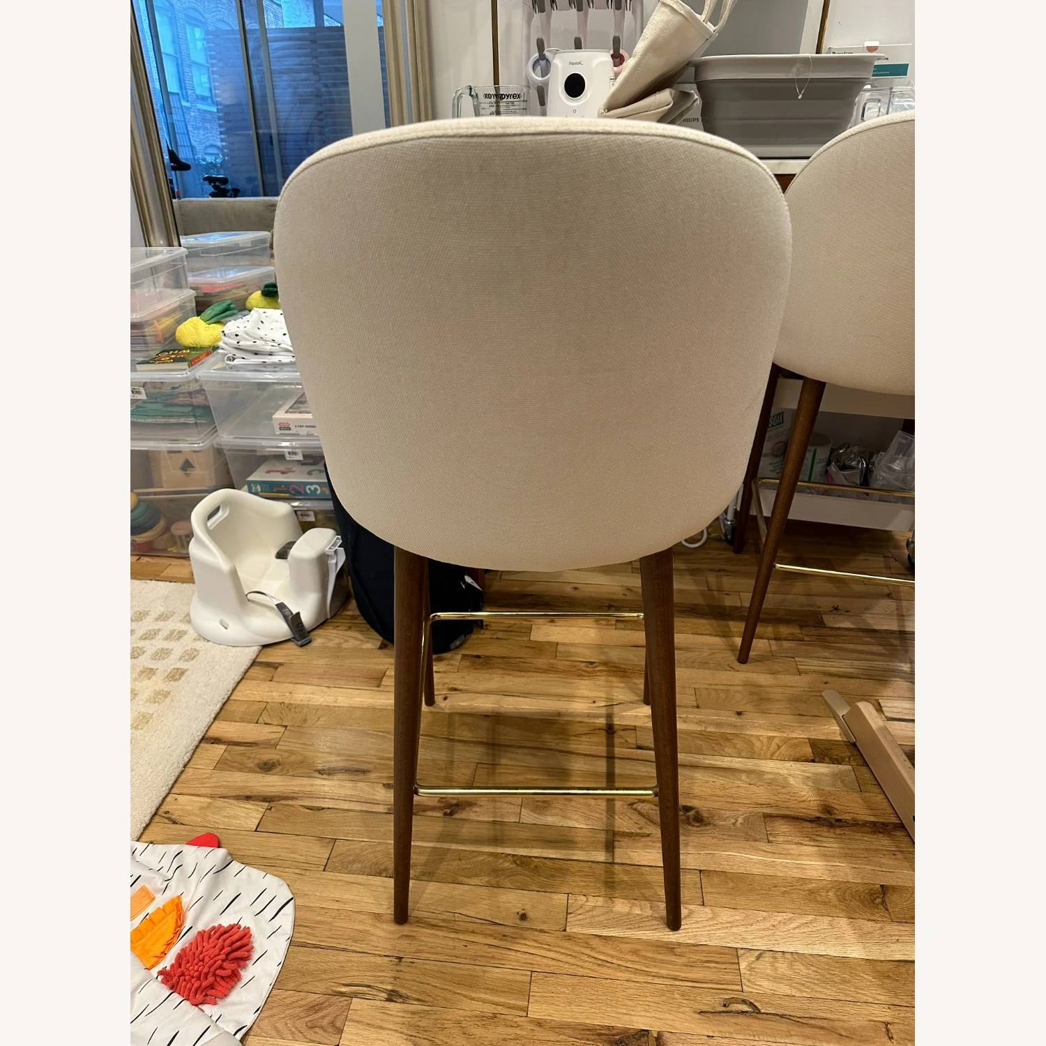 Anthropologie Moritz White Counter Stools - Image 3