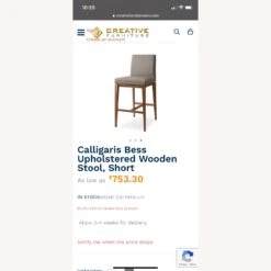 Calligaris Bess Barstools -Taupe Leather