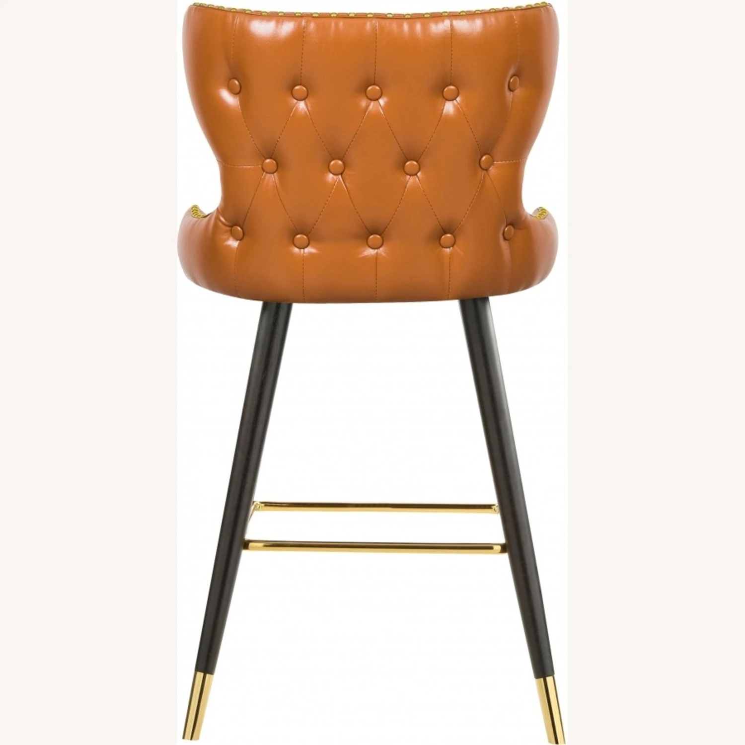 Other Bar Stool In Cognac Faux Leather & Espresso Legs - Image 5