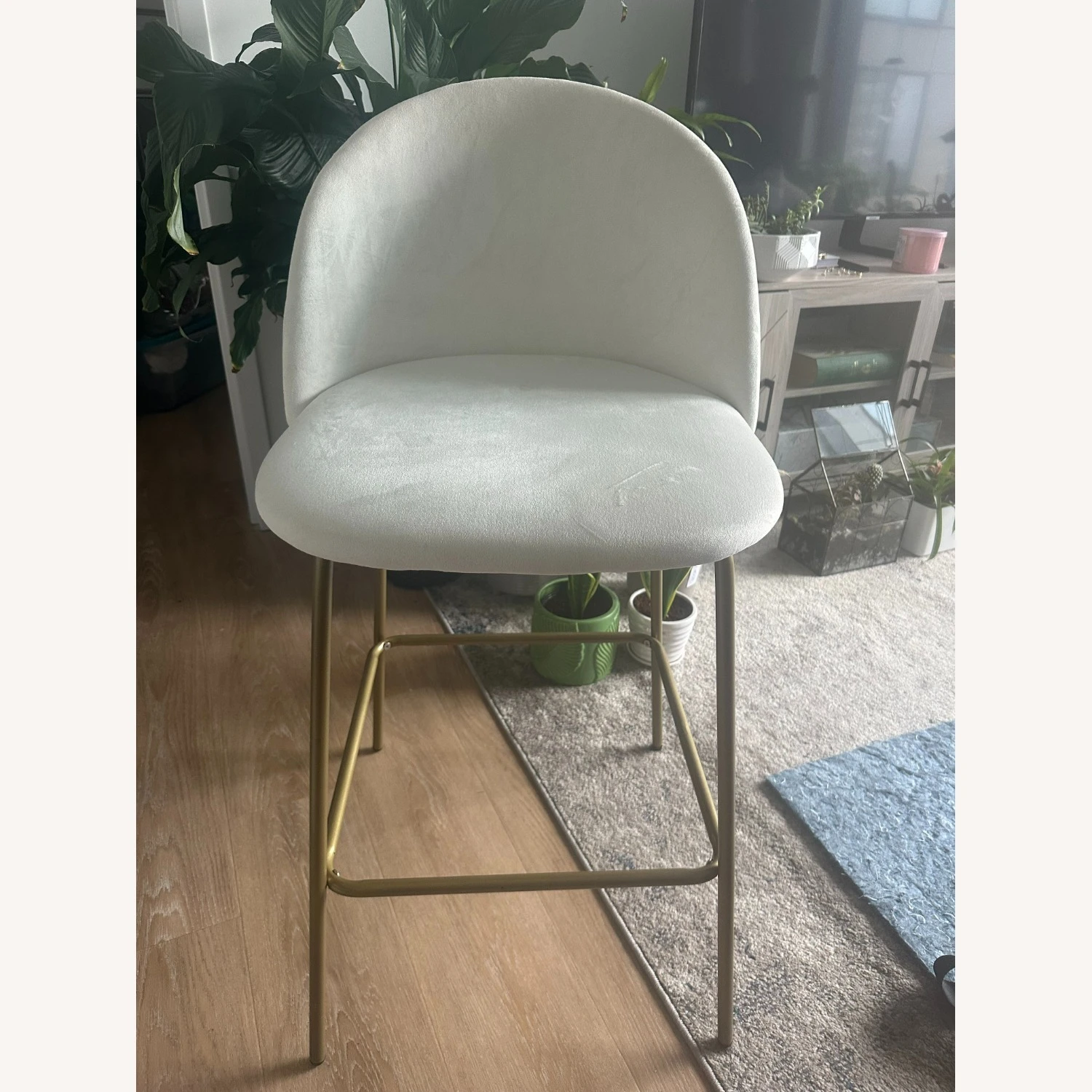 Velvet Diamond Quilted - White/Beige & Gold - Image 5