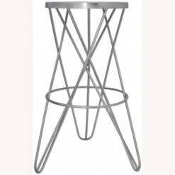 Other Bar Height Stool In Brushed Silver Iron Finish