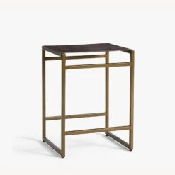 Pottery Barn Hardy Backless Leather Counter Stool