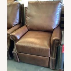Pottery Barn James Roll Arm Leather Power Lift Recliner