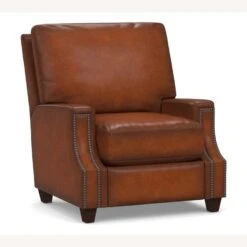 Pottery Barn James Square Arm Leather Recliner