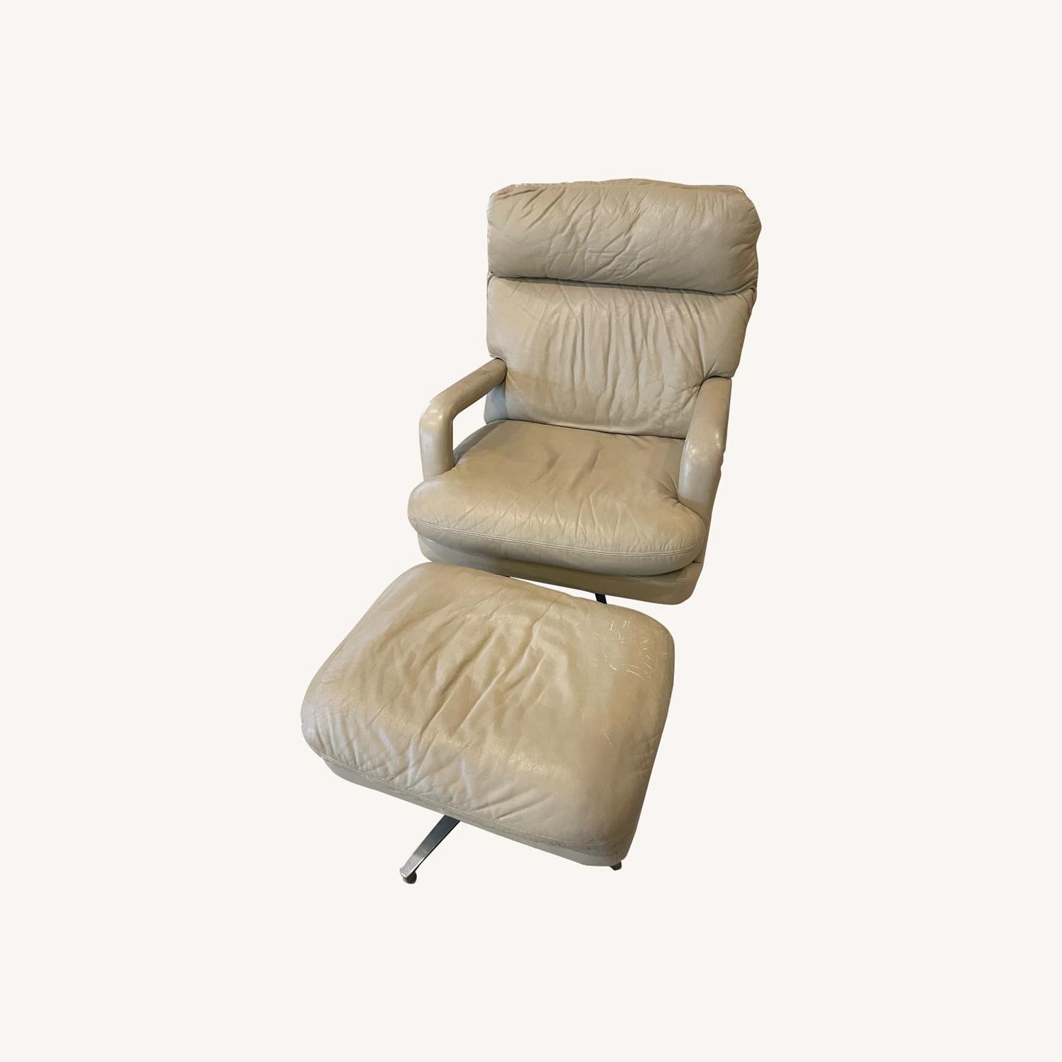Other Leather Chair And Ottoman - Image 2