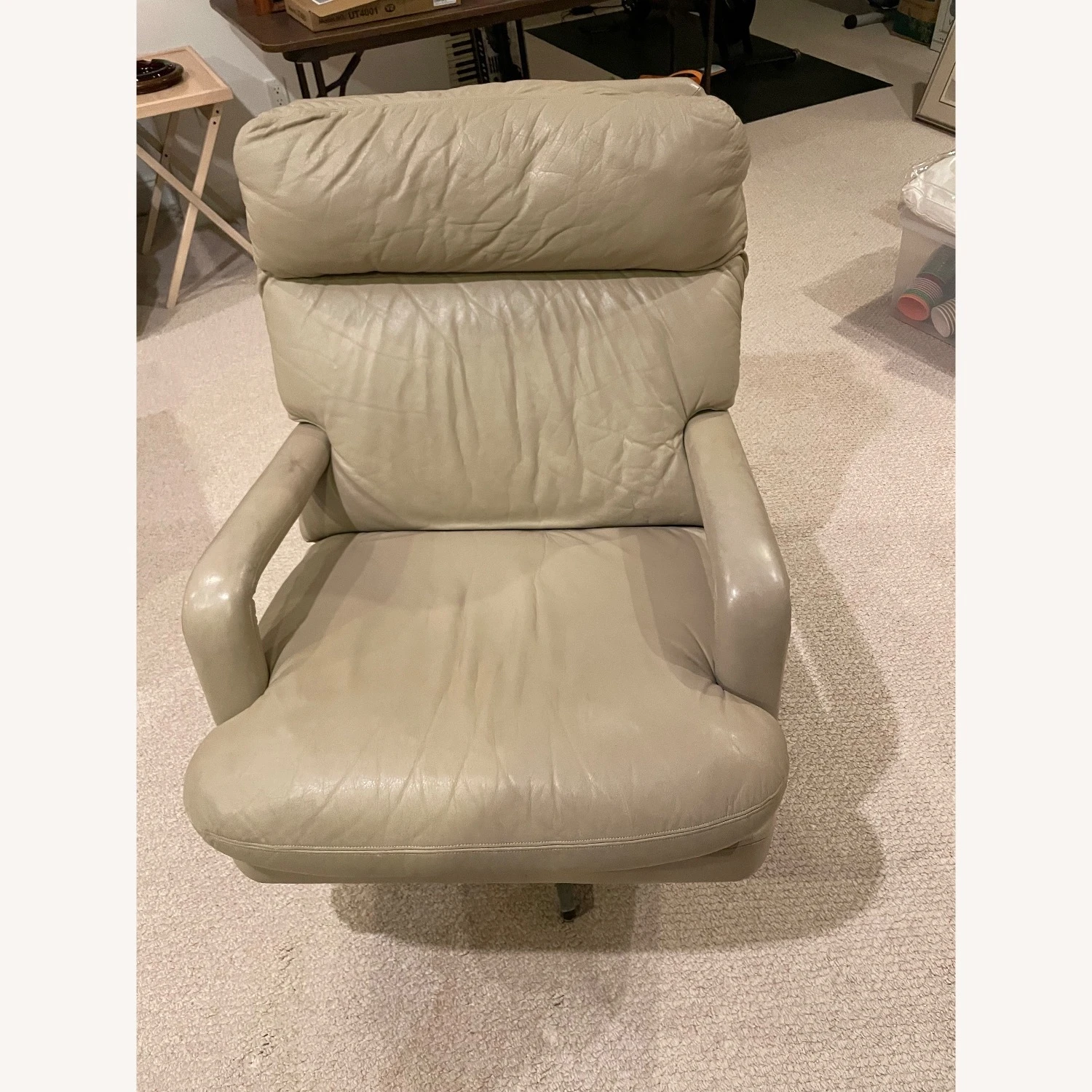 Other Leather Chair And Ottoman - Image 3