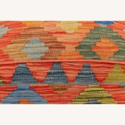 Tribal Loreen Handmade Kilim Upholstered Ottoman