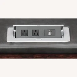 Other Power2 Sofa In Charcoal Leatherette