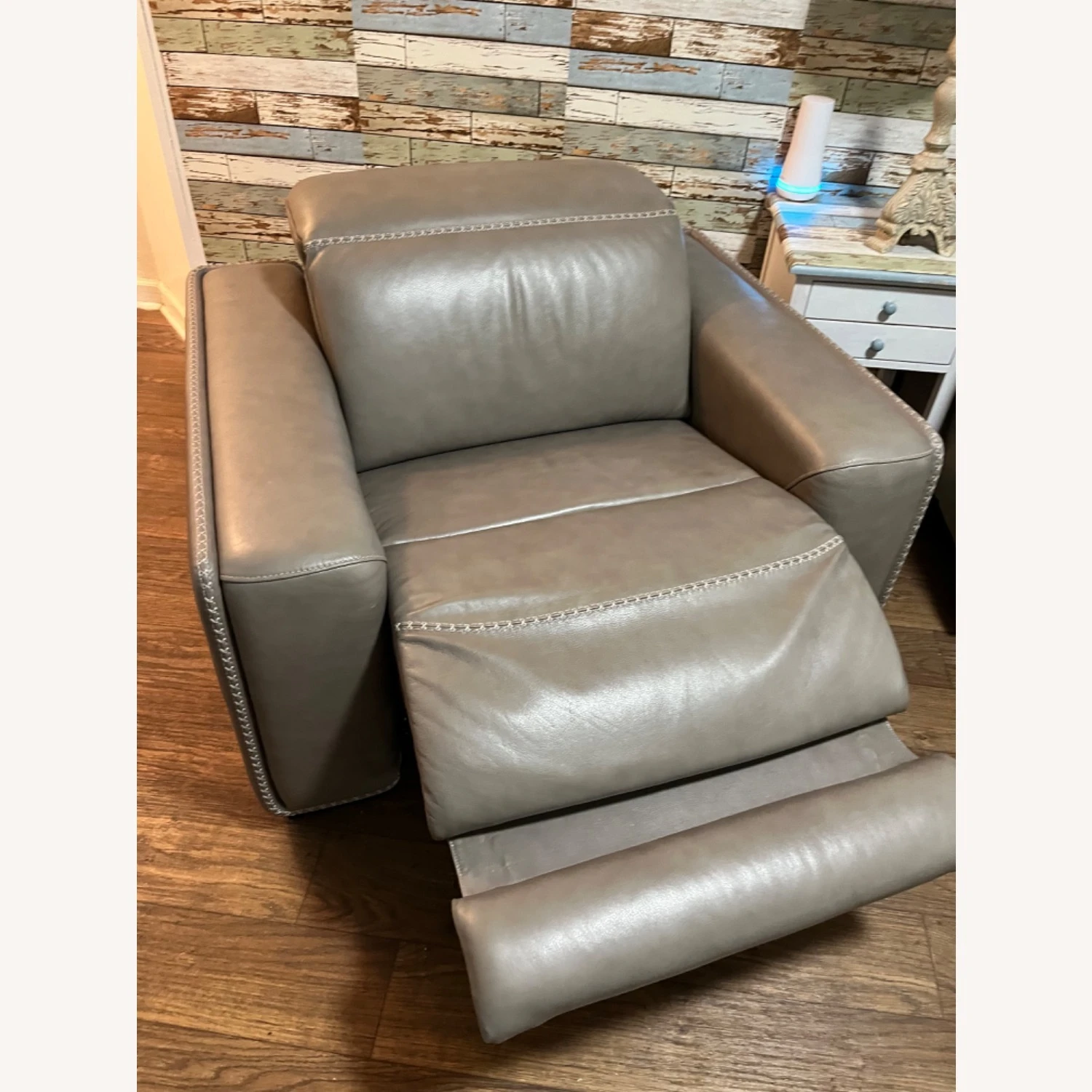 Ashley Furniture Beige Leather Power Recliner