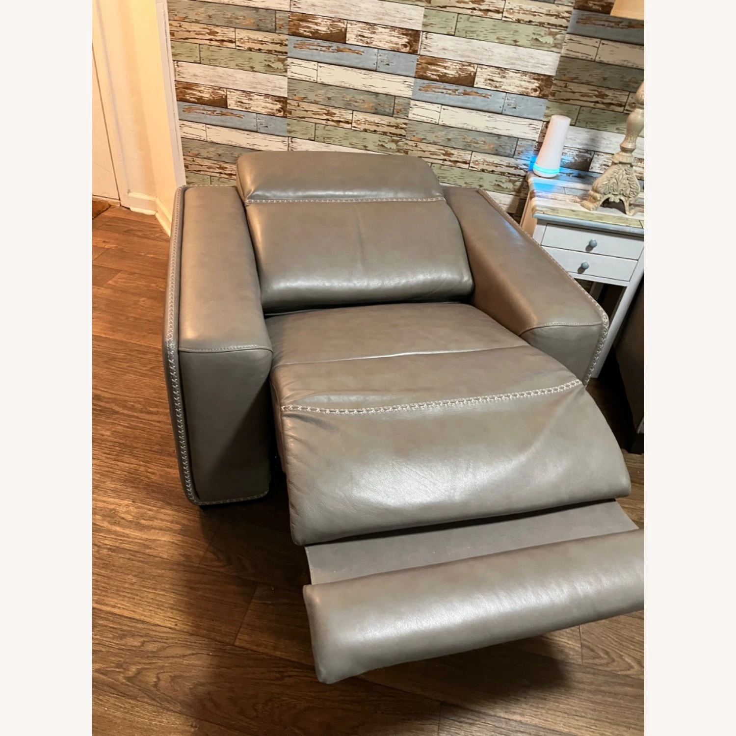 Ashley Furniture Beige Leather Power Recliner - Image 2
