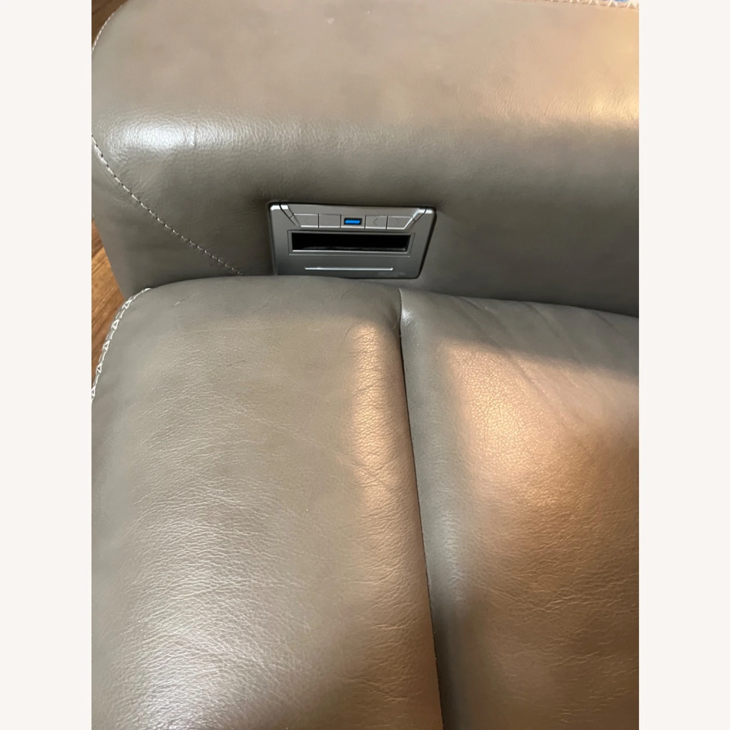 Ashley Furniture Beige Leather Power Recliner - Image 8