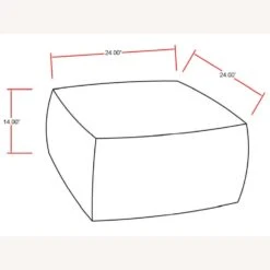 Other Ottoman In Black & White Print Woven Cotton