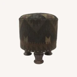 Arshs' Fine Rugs Dillon Handmade Kilim Upholstered FootStool
